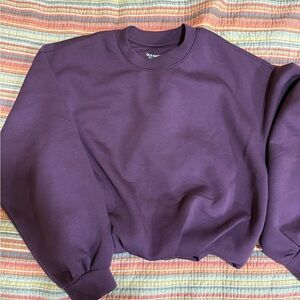 Old Navy Deep Purple Women’s Fleece Relaxed Crewneck